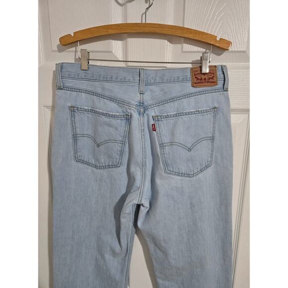 Levi's Low Pro Straight High Waisted Jeans Women's Size 31 (10/12) Distressed - Picture 7 of 15